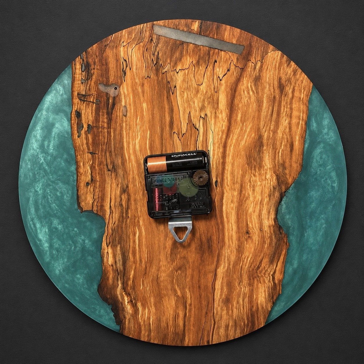 Customizable Resin and Applewood Clock - 12" - Image 6