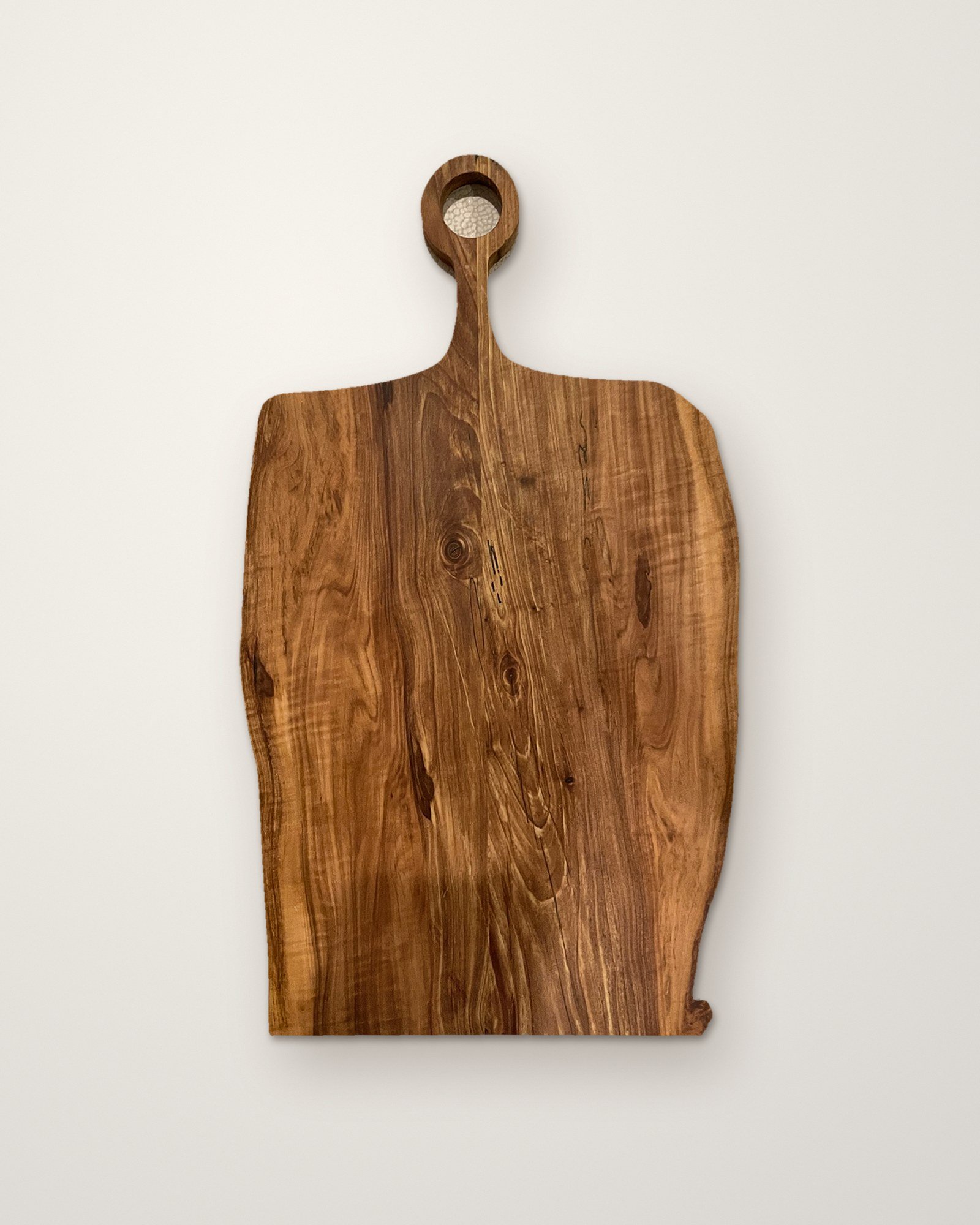 Live-Edge Applewood Board with Round Handle