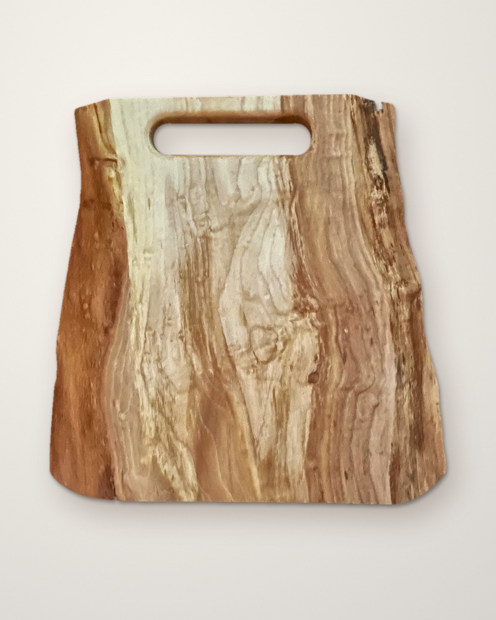 Live-edge maple charcuterie board with handle