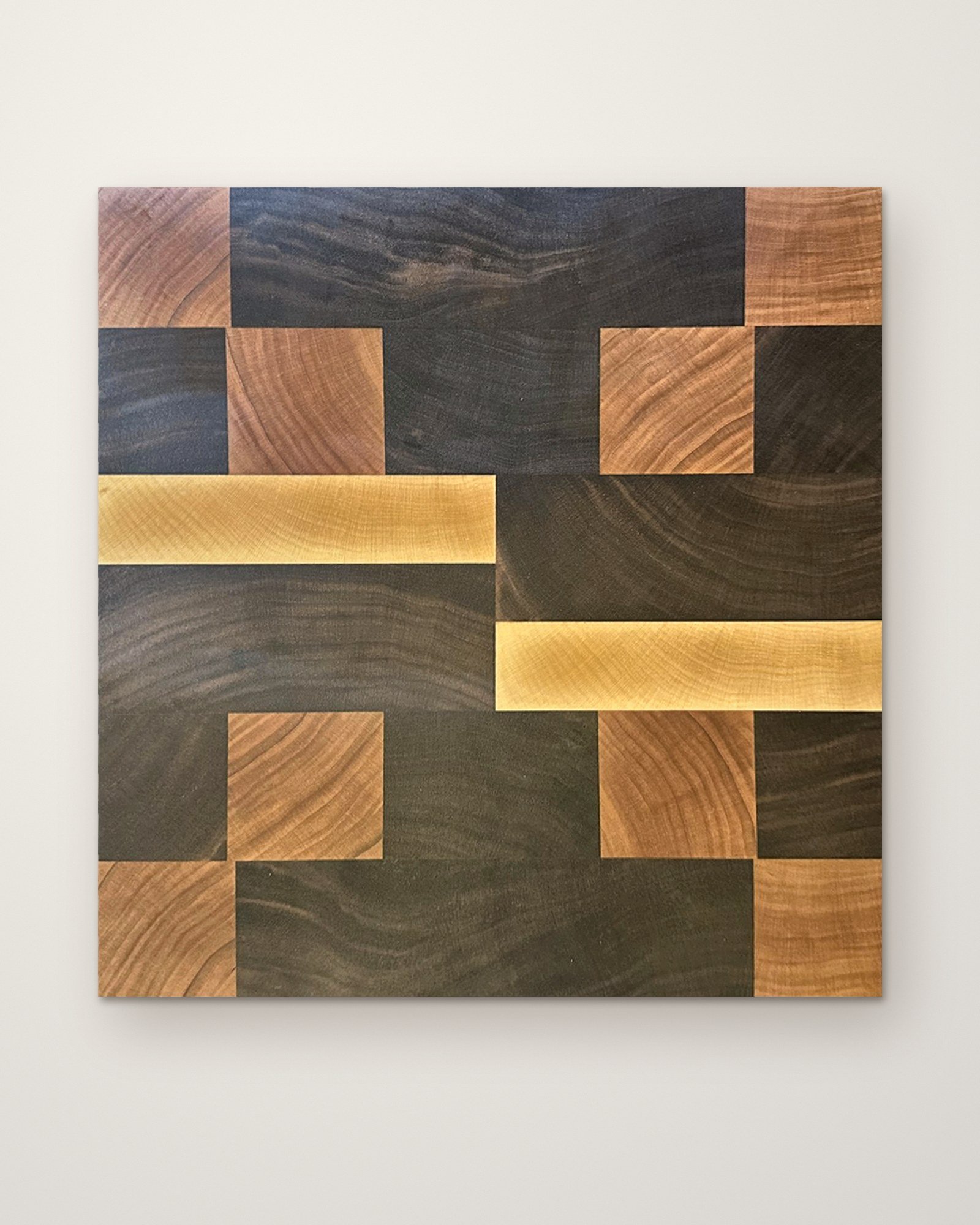 Walnut End-Grain Board with Cherry & Maple Blocks